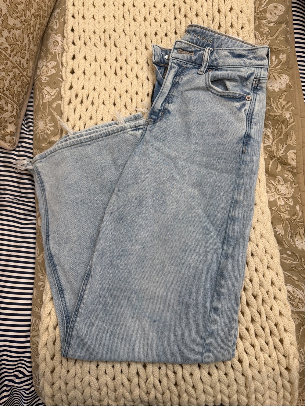 American Eagle Outfitters Light Blue wide Leg Jeans